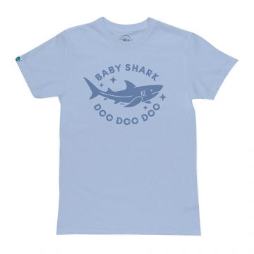 Baby Shark Short Sleeve Tee - Kids - Dusty Blue